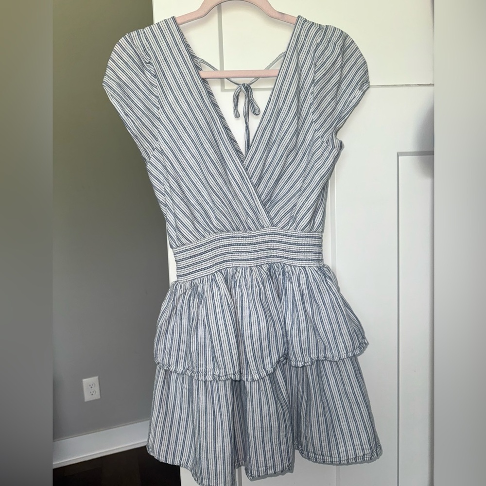 American Eagle Outfitters Blue and White Striped Dress